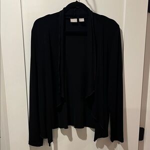 Chico's Classic Black Draped Cardigan…Timeless collection.
